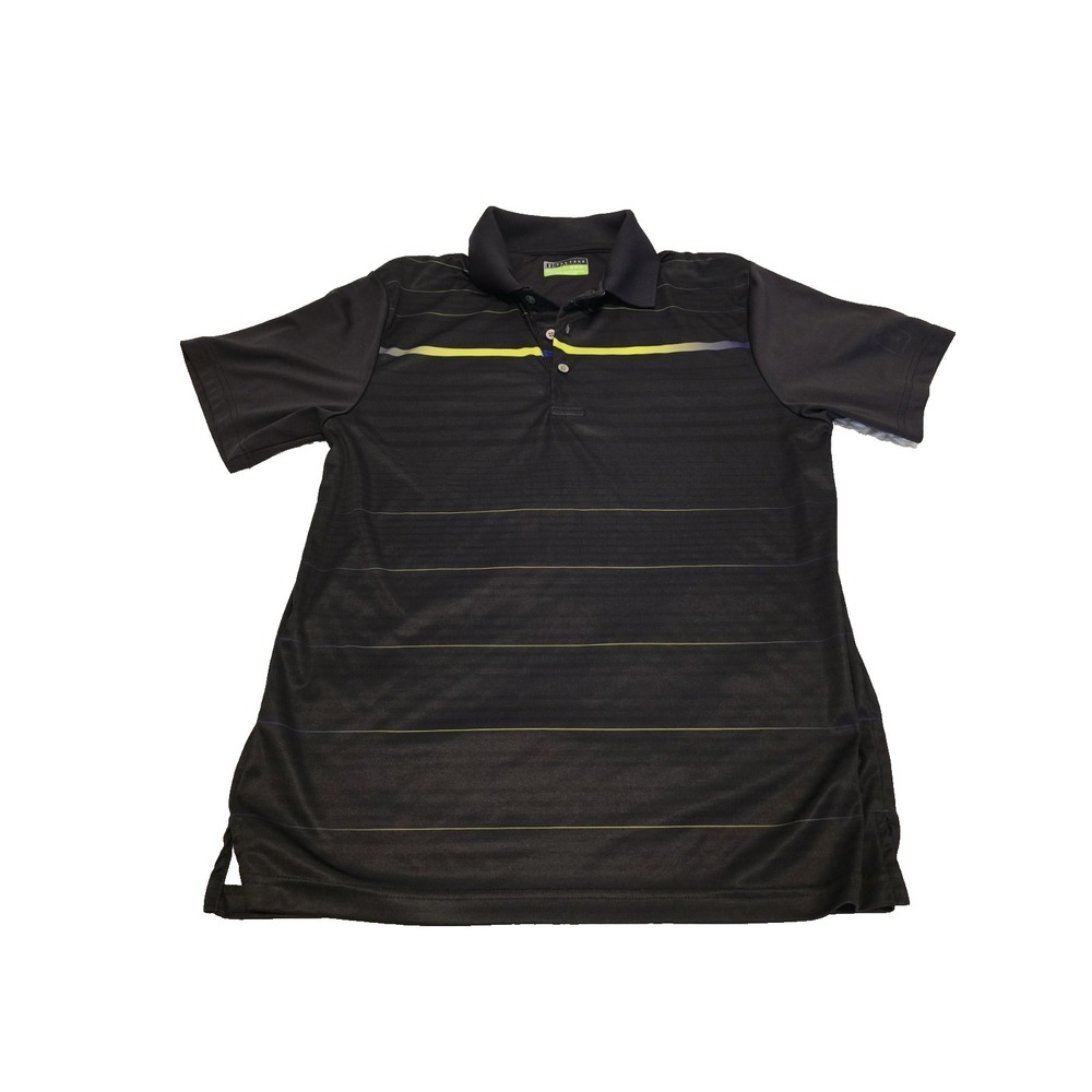 PGA Tour Pro Series‎ Athletic Fit Golf Polo Black Shirt - Men's Medium